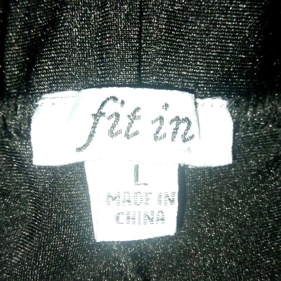 BLaCK/HoT Pink & white striped elastic waist biker shorts *@Size: L   *See pics* - Picture 3 of 3